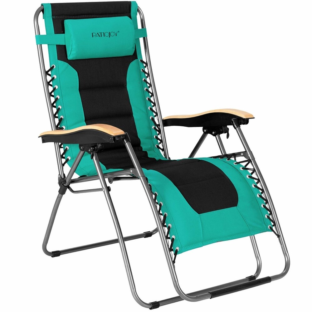 Oversize Folding Adjustable Padded Zero Gravity Lounge Chair   29.5\