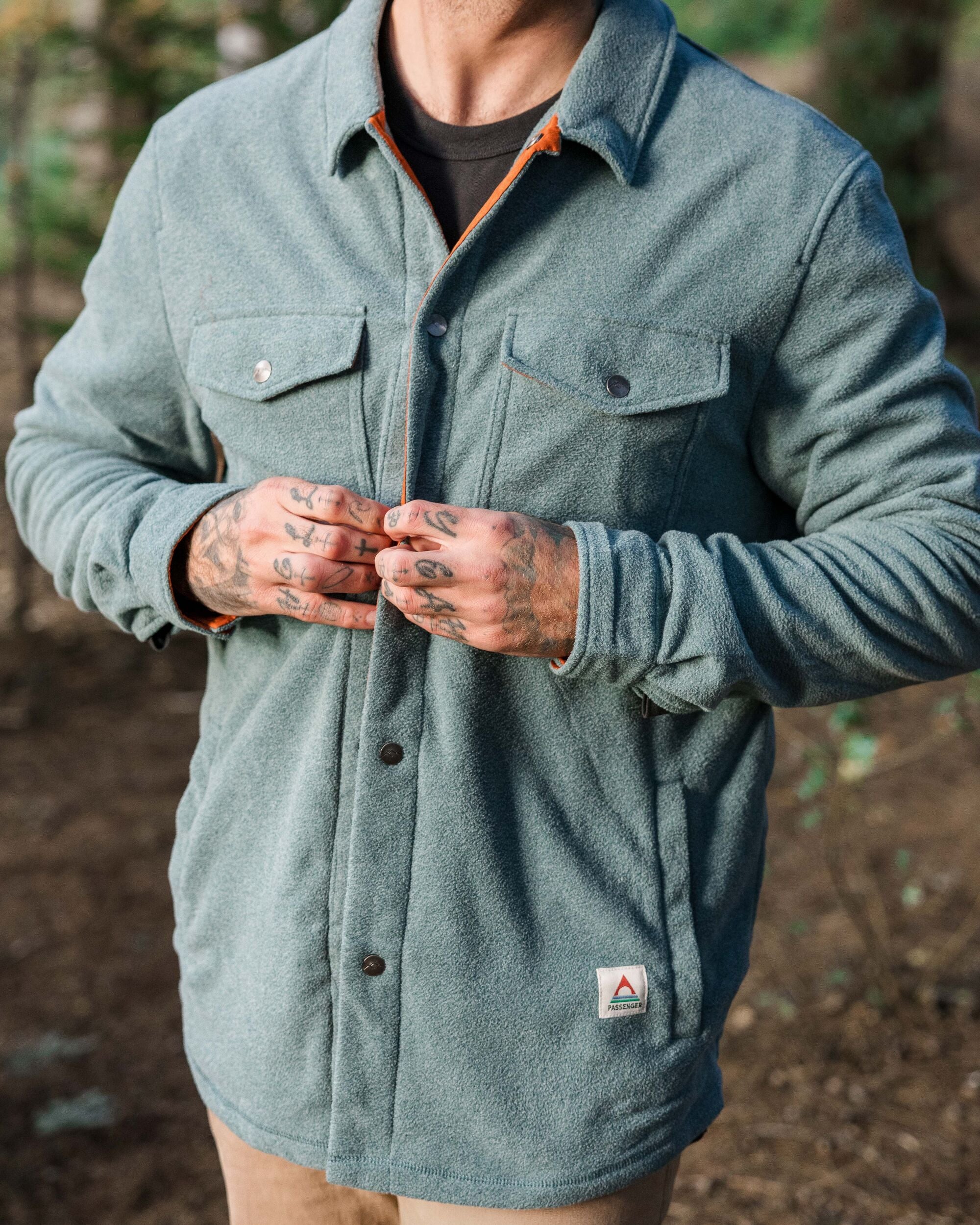 Maple Recycled Polar Fleece Shirt - Mediterranean Marl