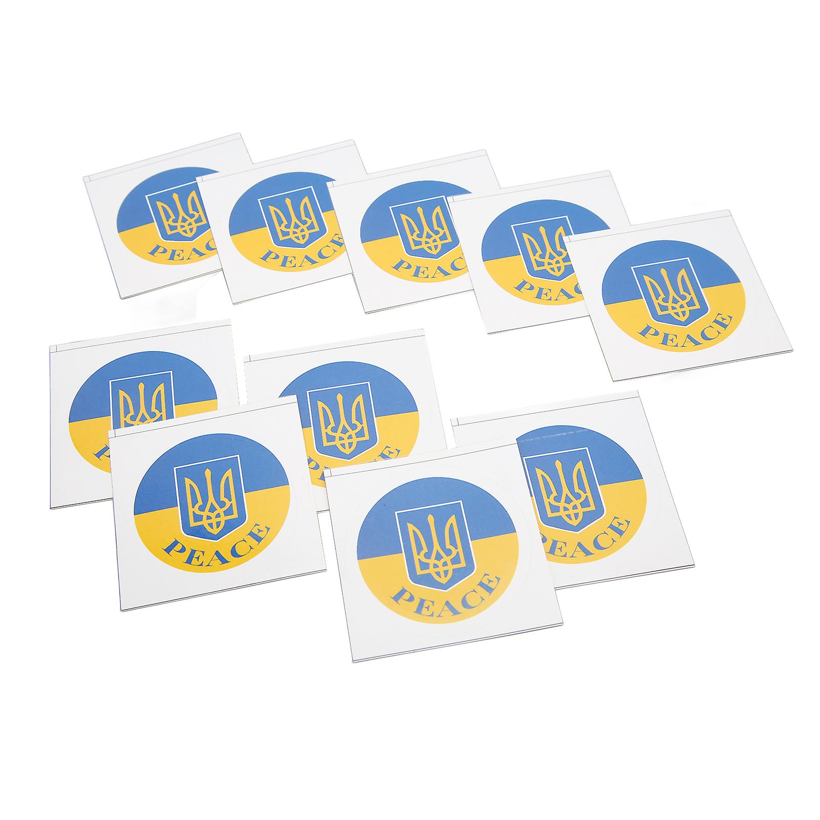 10pcs Ukraine Flag Sticker Self Adhesive Waterproof Eco Friendly Pvc Ukrainian Car Flag Ukraine Map Stickers For Autonational Flag