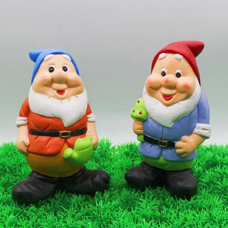 wholesales Custom Cute Gnome Set Dolls seven dwarfs glazed Ornament for home garden decoration