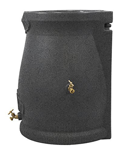 Good Ideas Rain Wizard Urn 50 Gallon Rain Barrel - Dark Granite