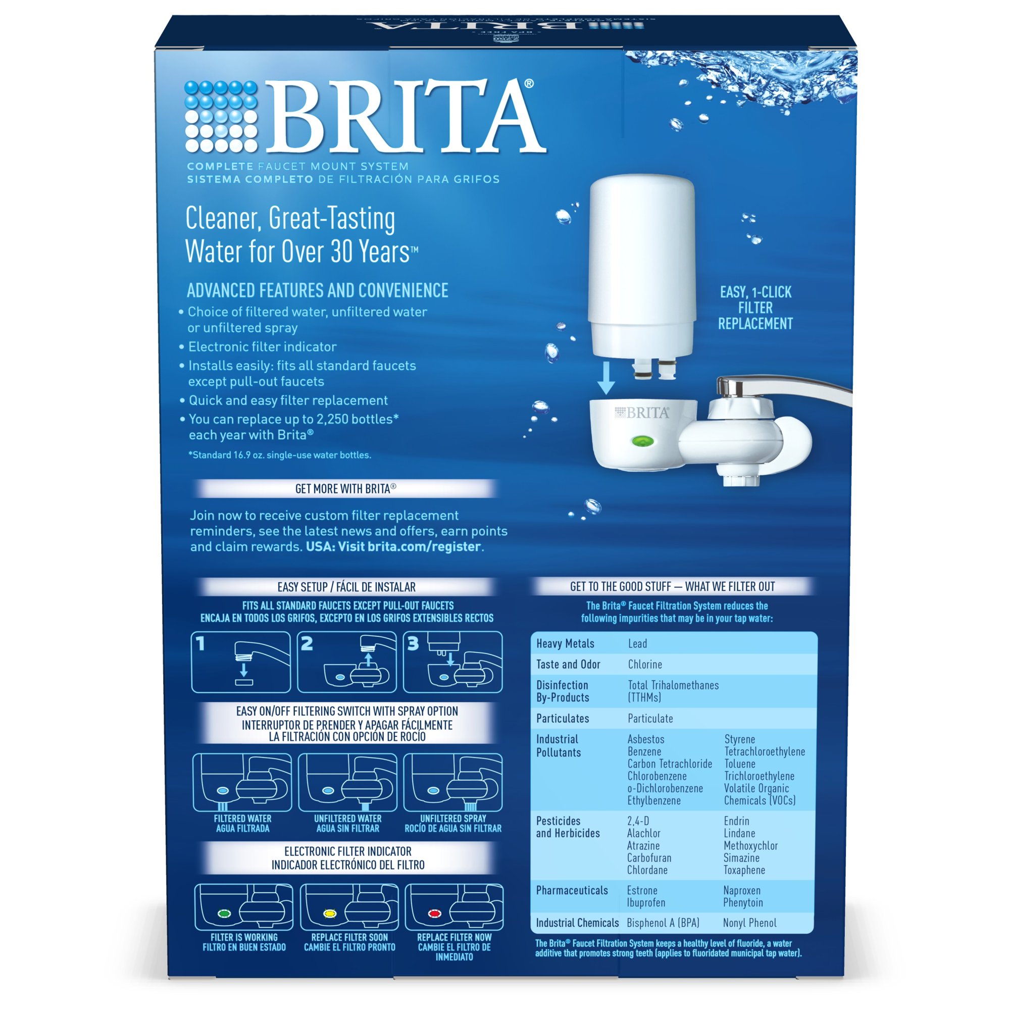 Brita Complete Tap Water Faucet Filtration System - White