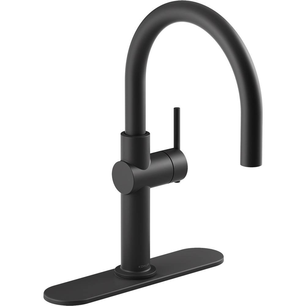 KOHLER Crue Single-Handle Bar Faucet in Matte Black K-22975-BL