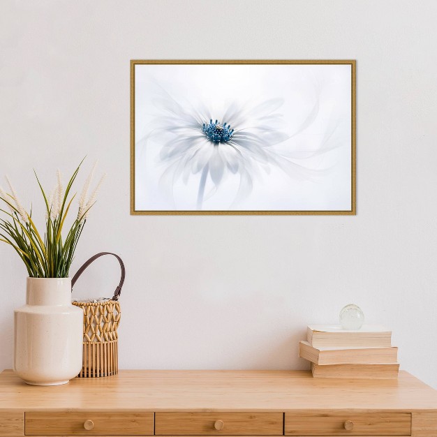 X 16 quot Serene Flower By Jacky Parker Framed Wall Canvas White Amanti Art