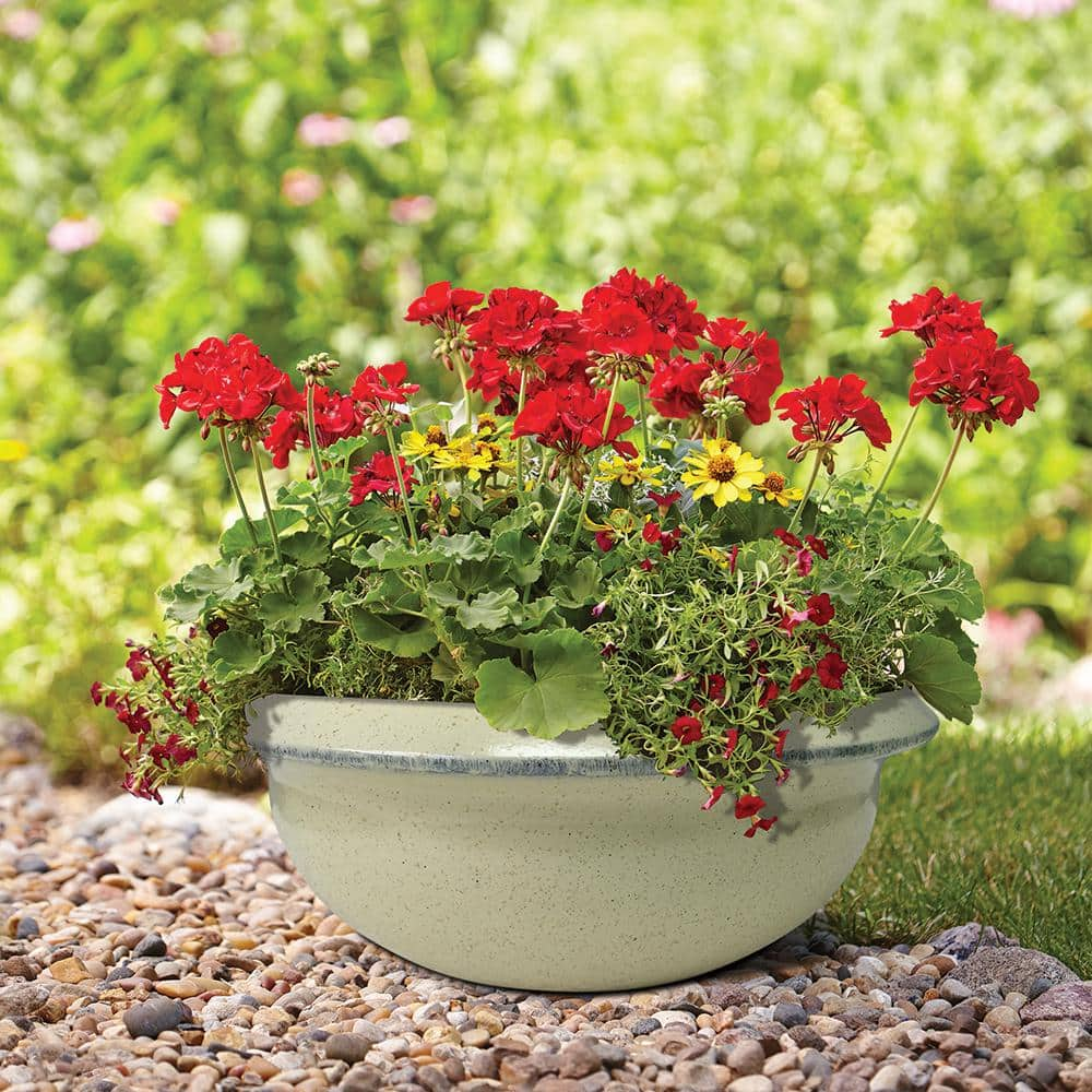 Southern Patio 15 in. Caylo Planter 19 in. Caylo Planter 16 in. Sydney Bowl Resin Composite Patio Pack (Pack of 3) HDP-046967PP