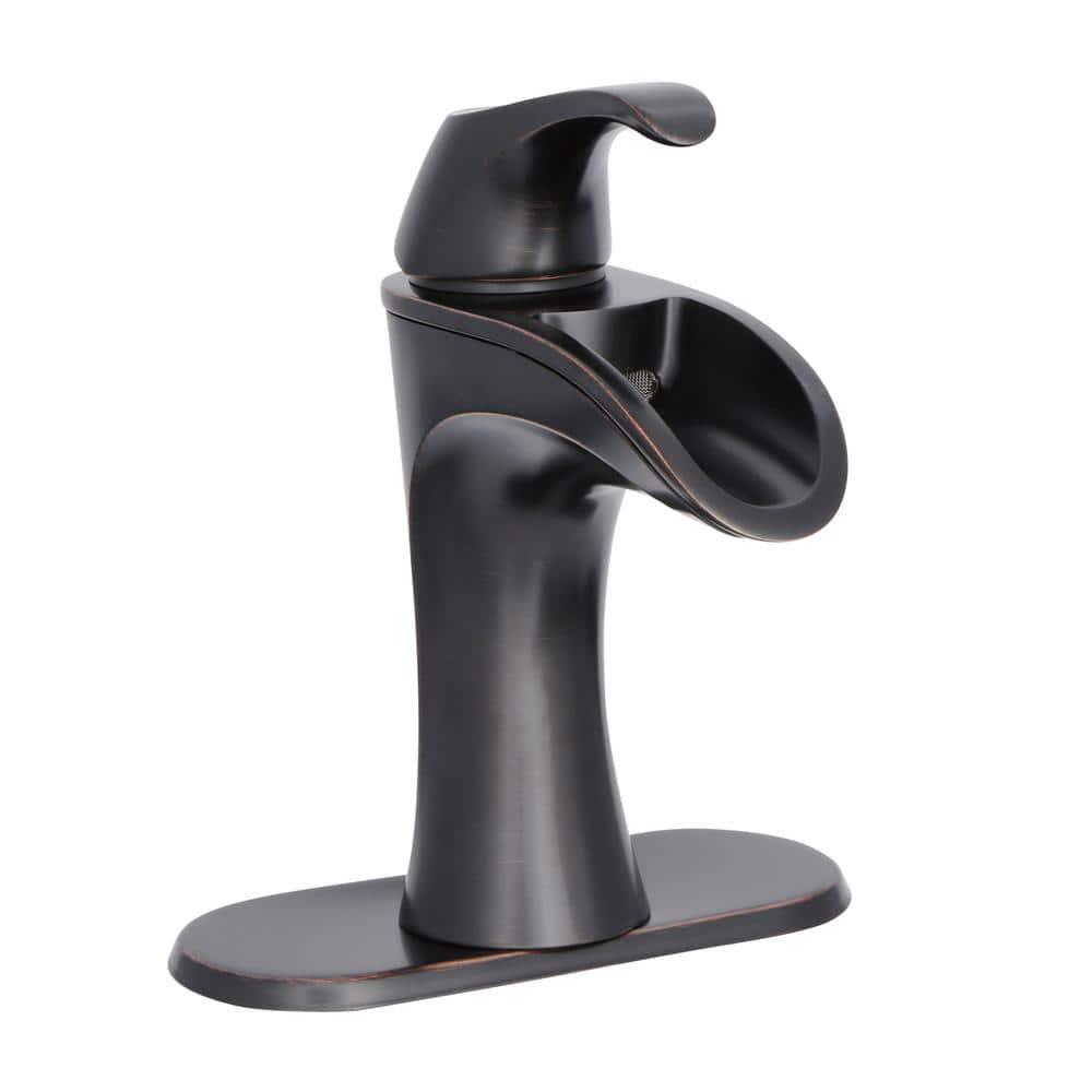 Pfister Brea 4 in Centerset SingleHandle Bathroom Faucet in Tuscan Bronze