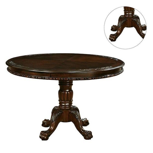 Wooden Dining Table in Brown Cherry Finish - Brown Cherry