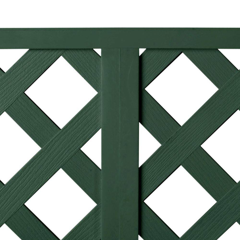 Veranda 4 ft. x 8 ft. Woodland Green Garden Vinyl Lattice 82966