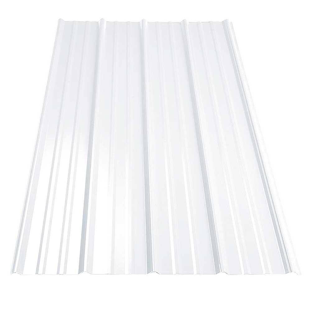 Gibraltar Building Products 12 ft. SM-Rib Galvalume Steel 29-Gauge RoofSiding Panel in White 987611