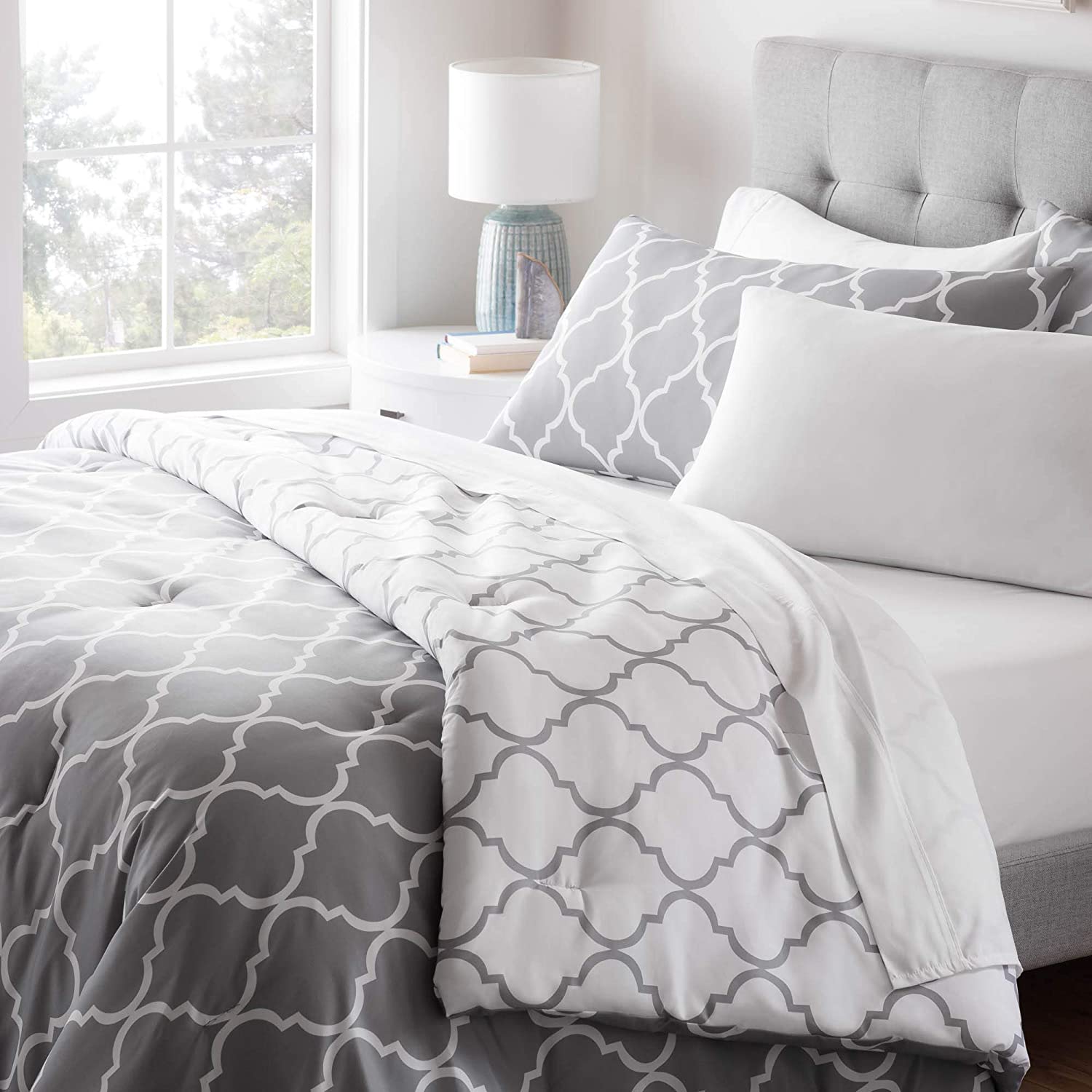 All-Season Quilted Comforter - Corner Duvet Tabs - Hypoallergenic - Plush Microfiber Fill - Machine Washable - Duvet Insert