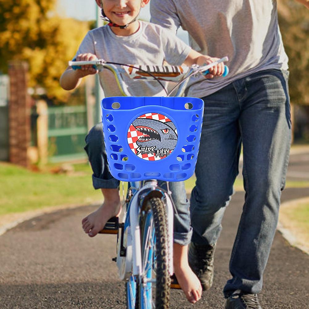 Outdoor Bicycle Scooter Cute Front Basket Bike Cycle Shopping Holder For Children Kids Blue