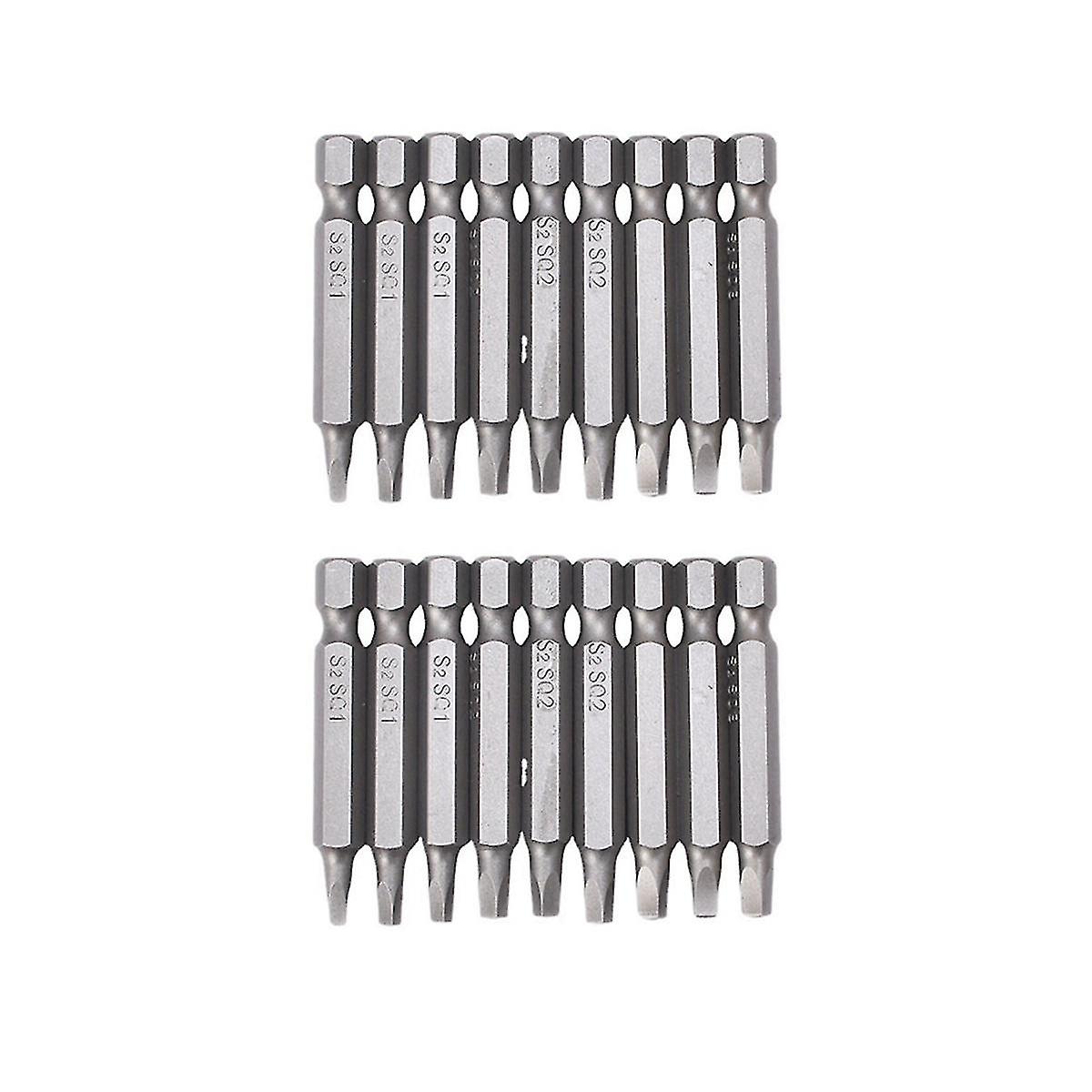 18pc Square Hex Wrench Drill Bits Set Screwdriver Bit Set，1.97inch Long Quick Release Shanks Magnet