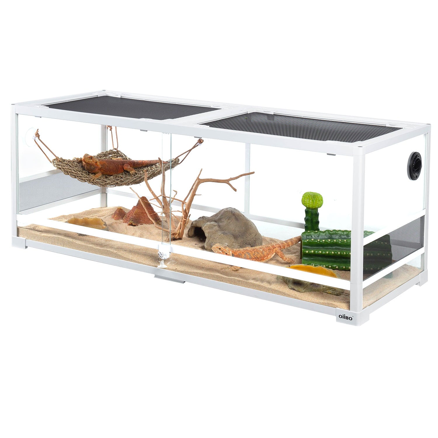 REPTIZOO Knock-down Glass Terrarium， Extra-long， 48L×18W×18H， Easy  Assembly