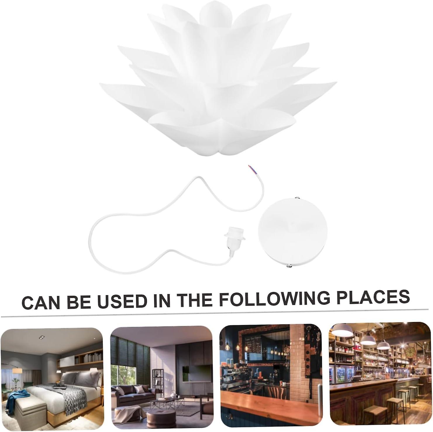 Lotus Flower Decor Ceiling Lamp - White Hanging Pendant Chandelier