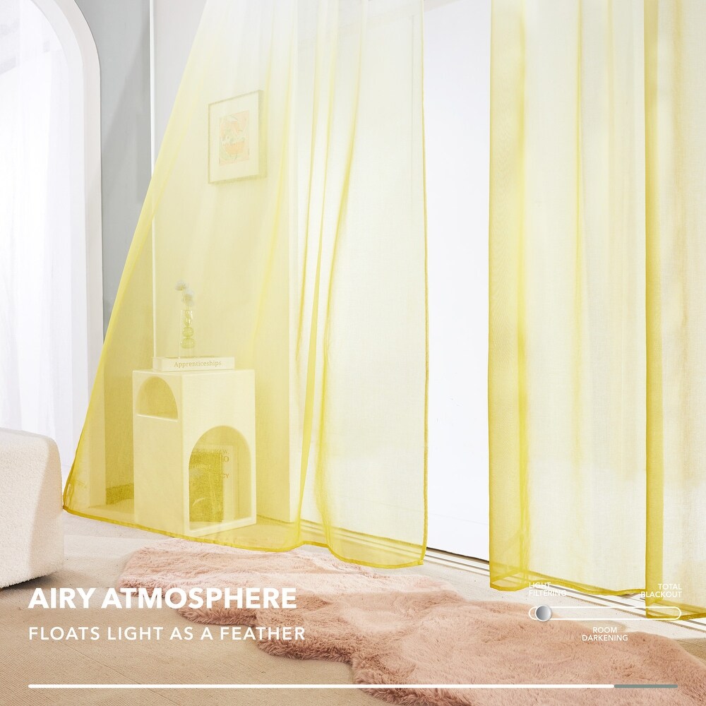 Deconovo Ombre Sheer Curtain Panel Pair(2 Panel)