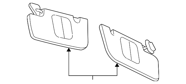 Genuine OE Ford Sun-Visor - 8R3Z-6304104-AB