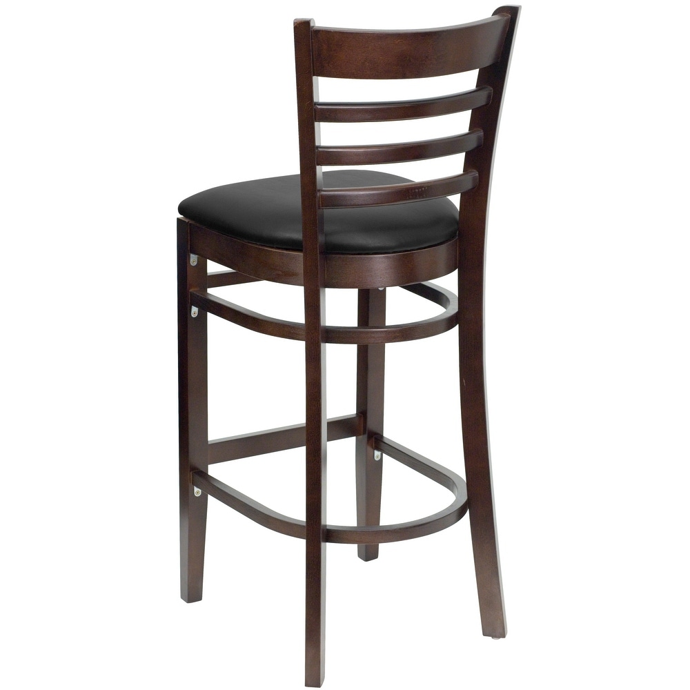 Ladder Back Wooden Restaurant Barstool   16.75\