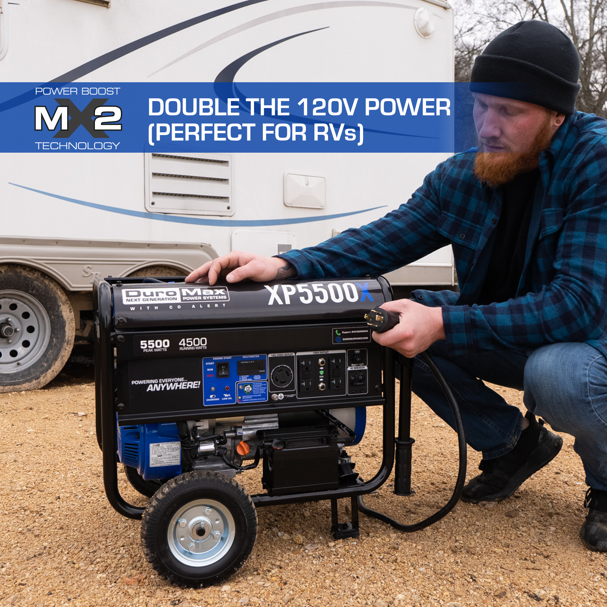 5,500 Watt Gasoline Portable Generator w/ CO Alert