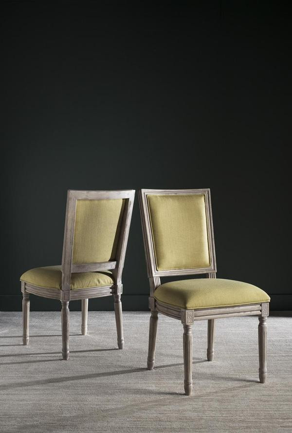 Cora 19  x27 x27H French Brasserie Velvet Side Chair Silver Nail Heads Spring Green /   Modern   Dining Chairs   by Virgil Stanis Design  Houzz