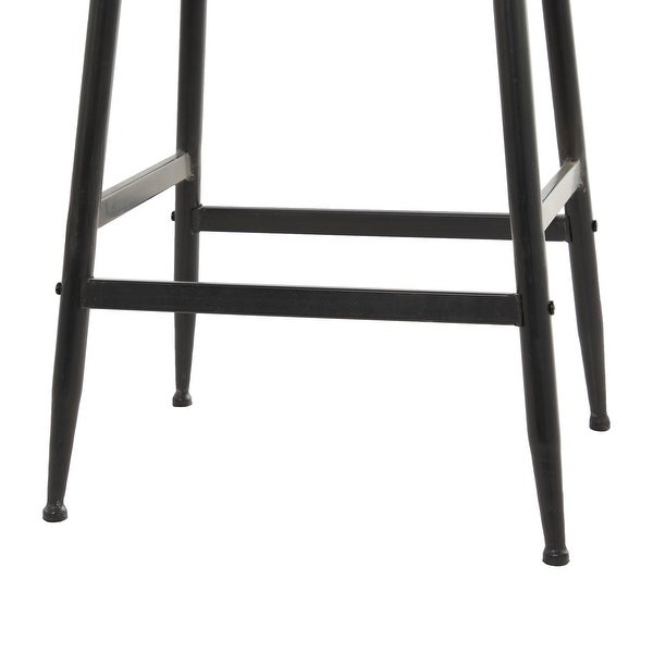 Black Metal Industrial Counter Stool