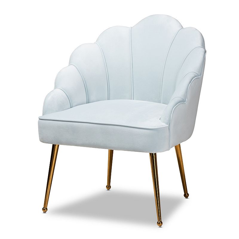 Baxton Studio Cinzia Scalloped Accent Chair