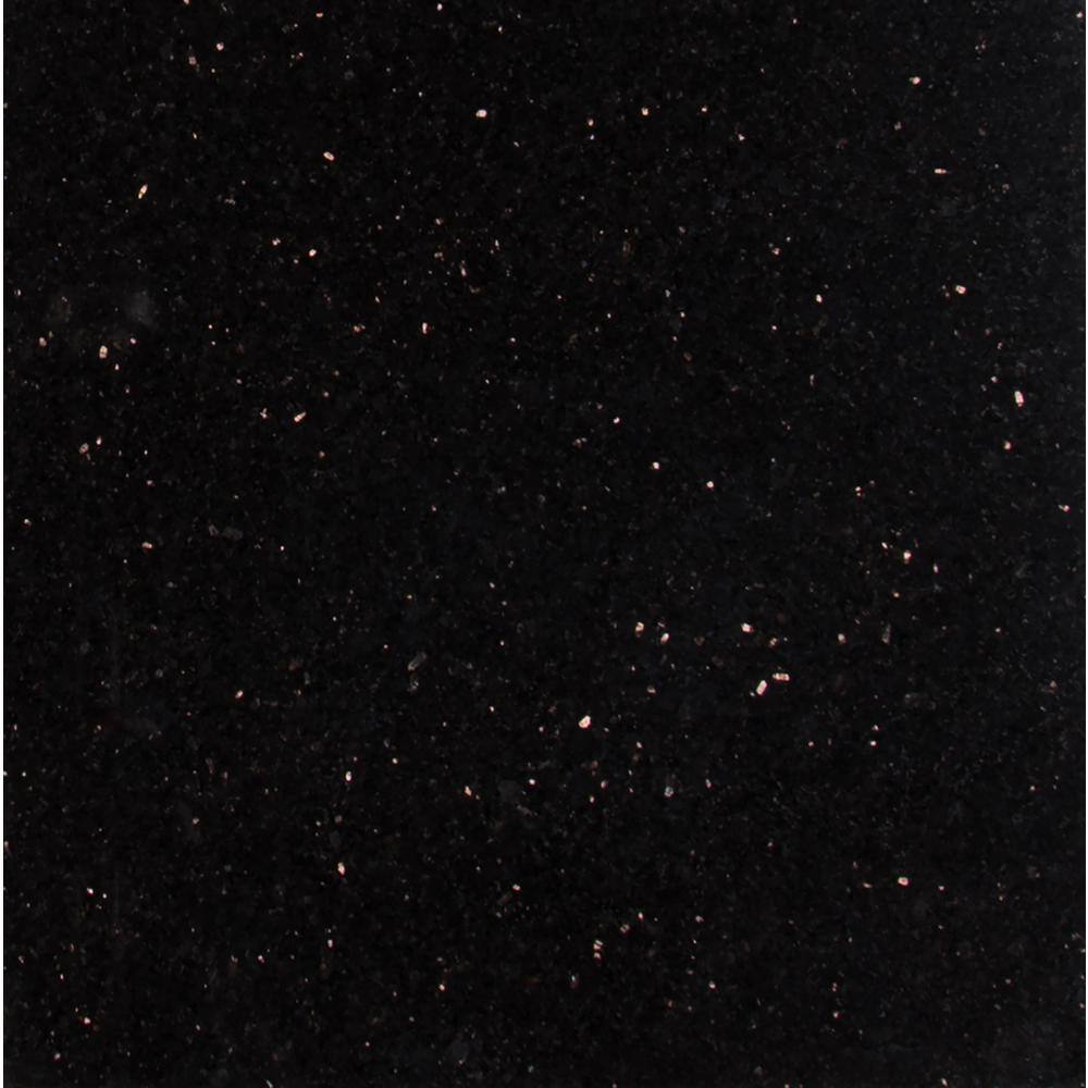 MSI Black Galaxy 12 in. x 12 in. Polished Granite Stone Look Floor and Wall Tile (10 sq. ft.Case) TBLKGXY1212