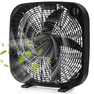 Aoibox 20 in. Box Portable Floor Fan with 3 Speed Settings and Knob Control for Home Garage Greenhouse Workshop HDDB592