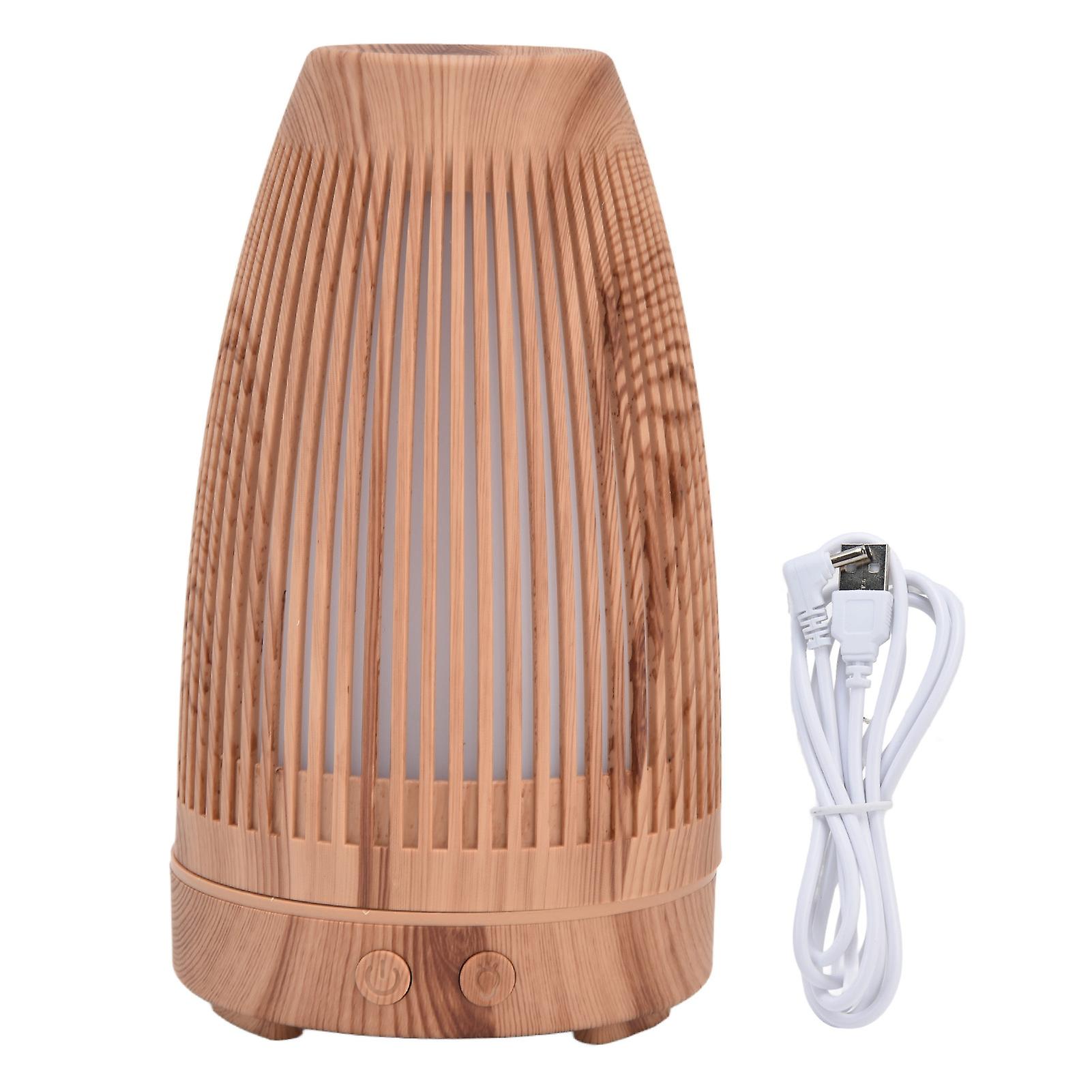 100‑200ml Aroma Essential Oil Diffuser USB Rechargeable Wood Grain Humidifier for Home Office