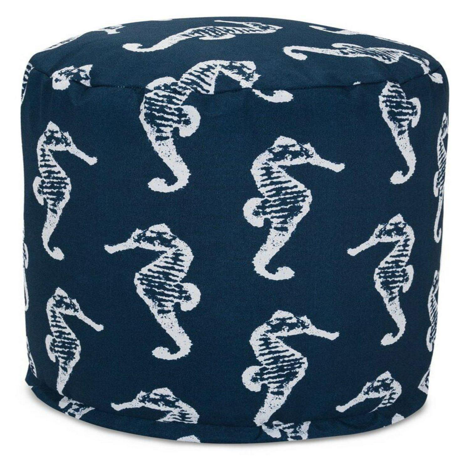 Majestic Home Goods Sea Horse Indoor / Outdoor Pouf