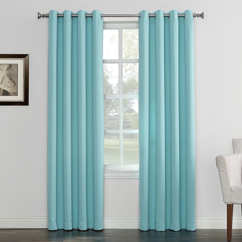 Sun Zero 1-Panel Ludlow Blackout Grommet Window Curtain