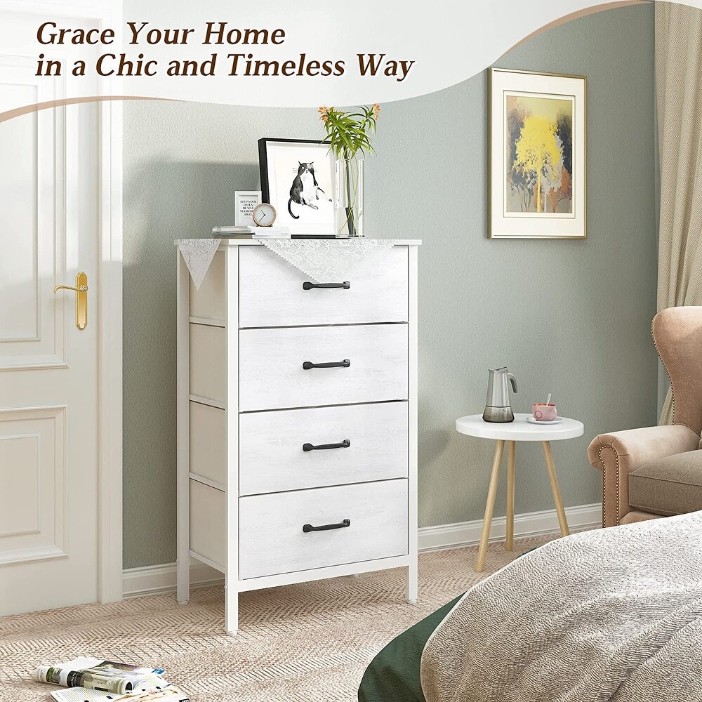 White Dresser with 6 Drawers  Wide Dresser for Bedroom and 50\