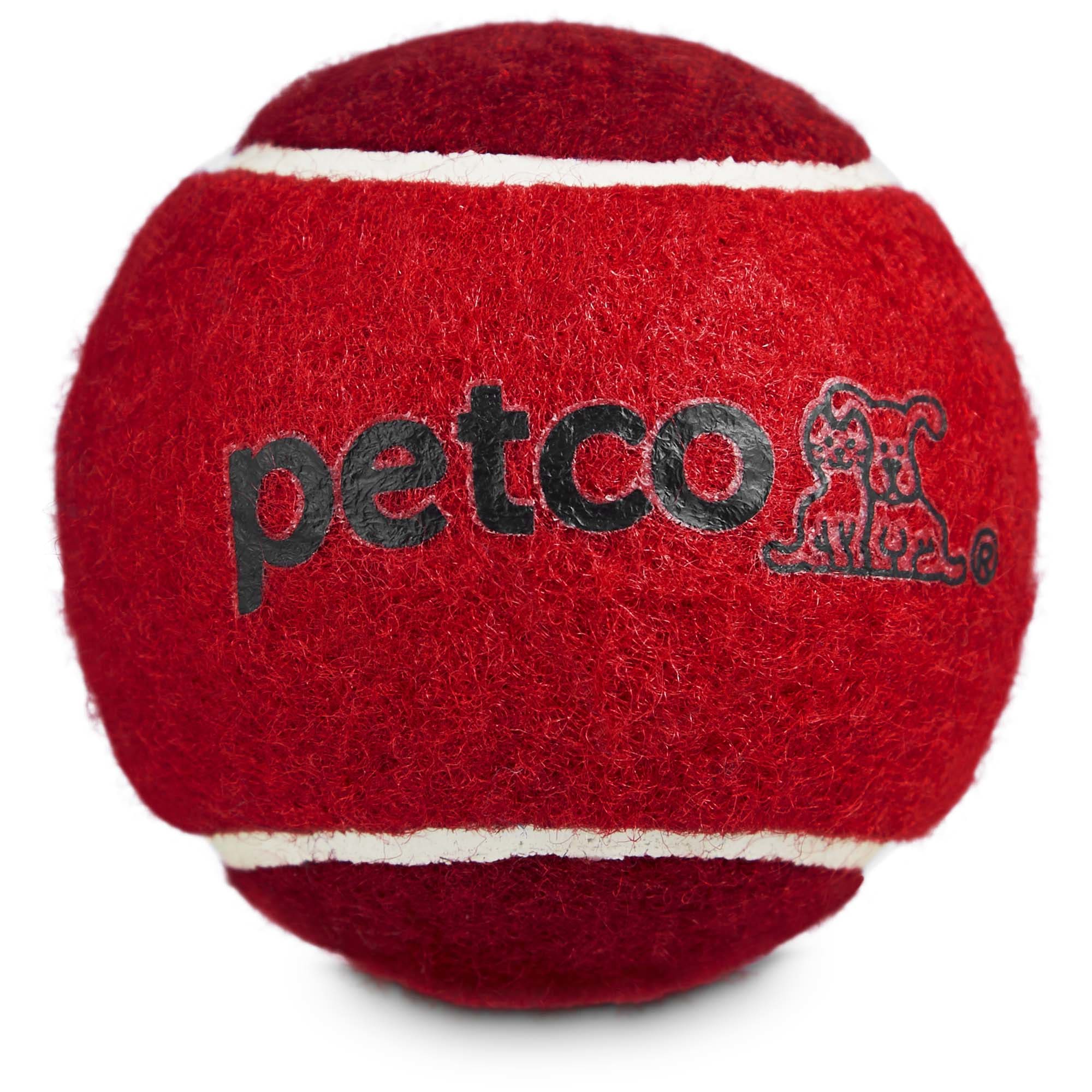 Petco Tennis Ball Dog Toy in Red， 2.5