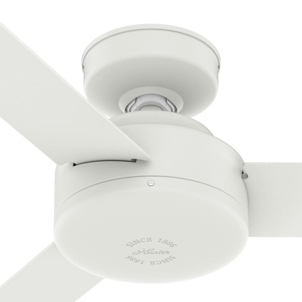 Hunter 52 inch Presto Matte White Modern Ceiling Fan and Wall Control