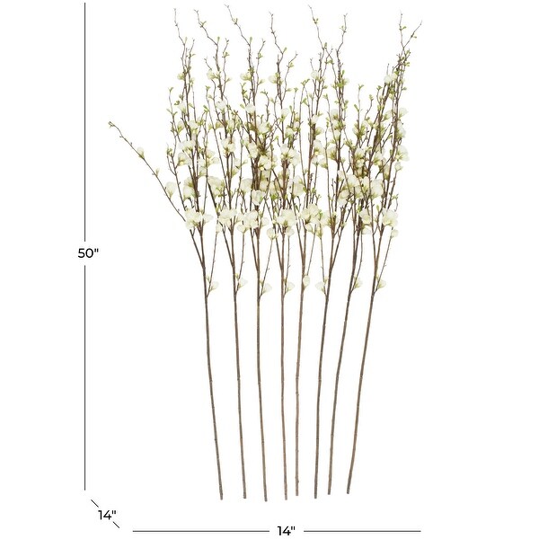 Faux Foliage Peach Blossom Tall Artificial Flower Stem