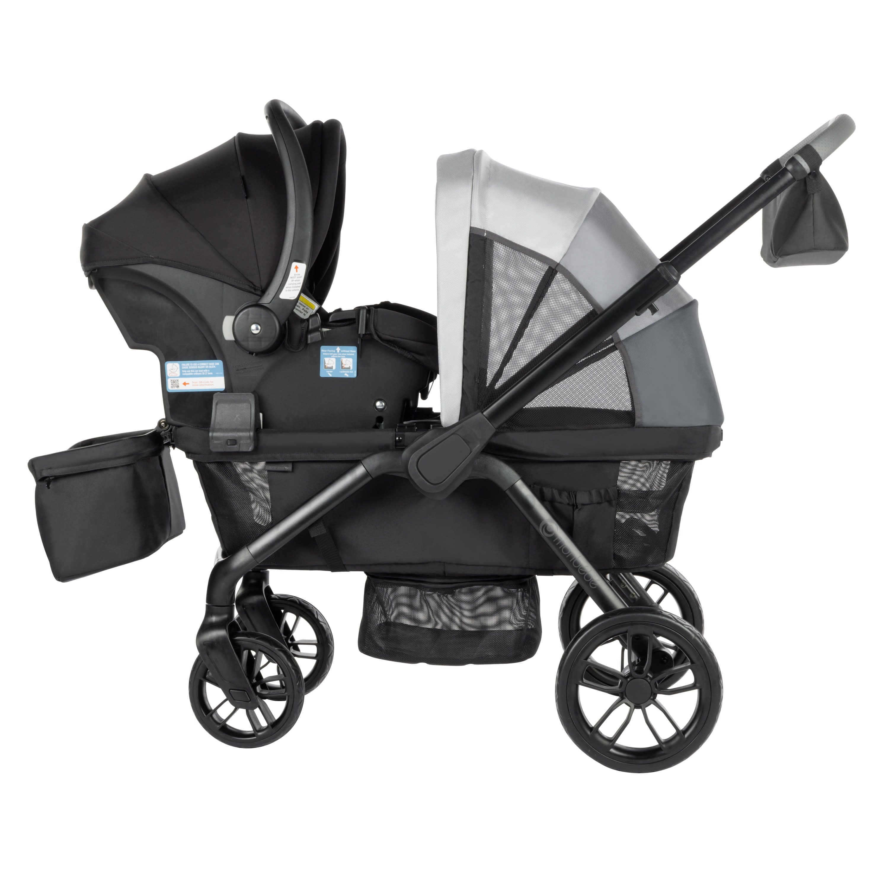 Monbébé Everyday Outings Wagon Stroller, Cobblestone Grey