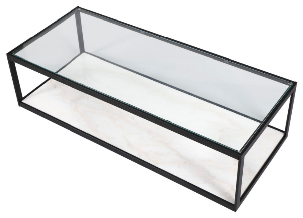 Rectangular White Marble Coffee Table  Liang  ampEimil Tamon   Industrial   Coffee Tables   by Oroa   Distinctive Furniture  Houzz