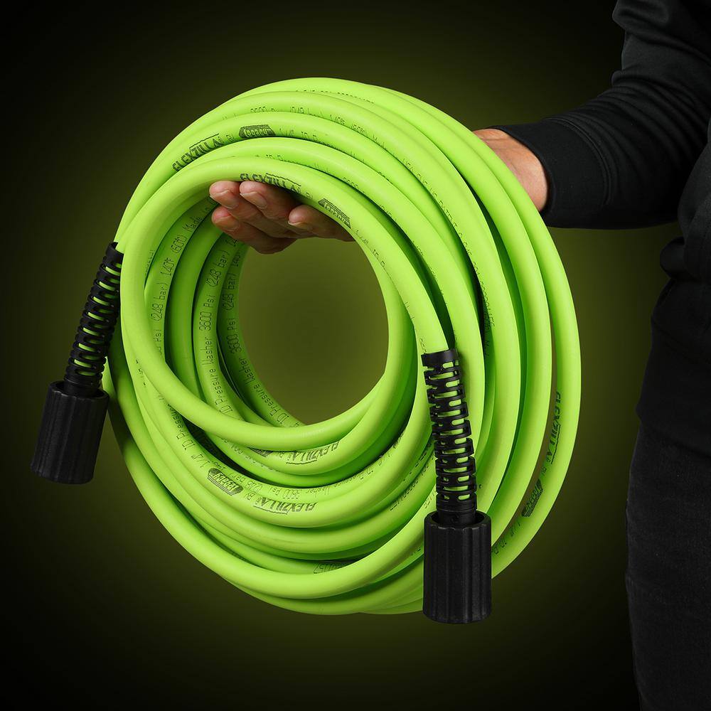 Flexzilla 14 in. x 50 ft. 3600 PSI Pressure Washer Hose with M22 Fittings HFZPW36450M