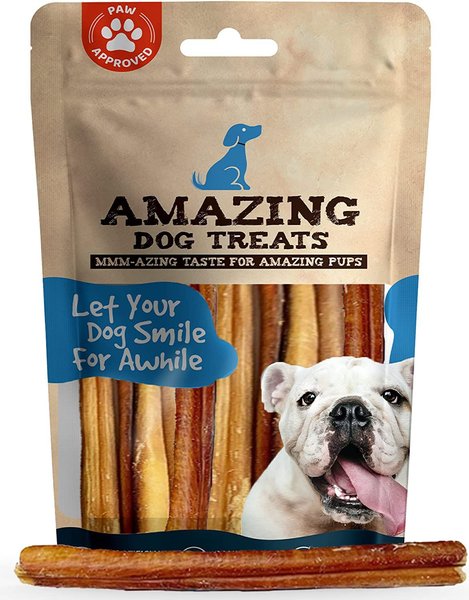 Amazing Dog Treats 6-in Bully Stick Dog Treat， 5 count