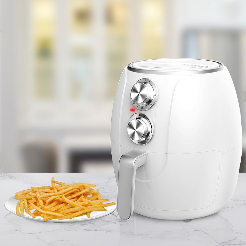 Brentwood 3.2 Quart Electric Air Fryer with Timer and Temp Control in White