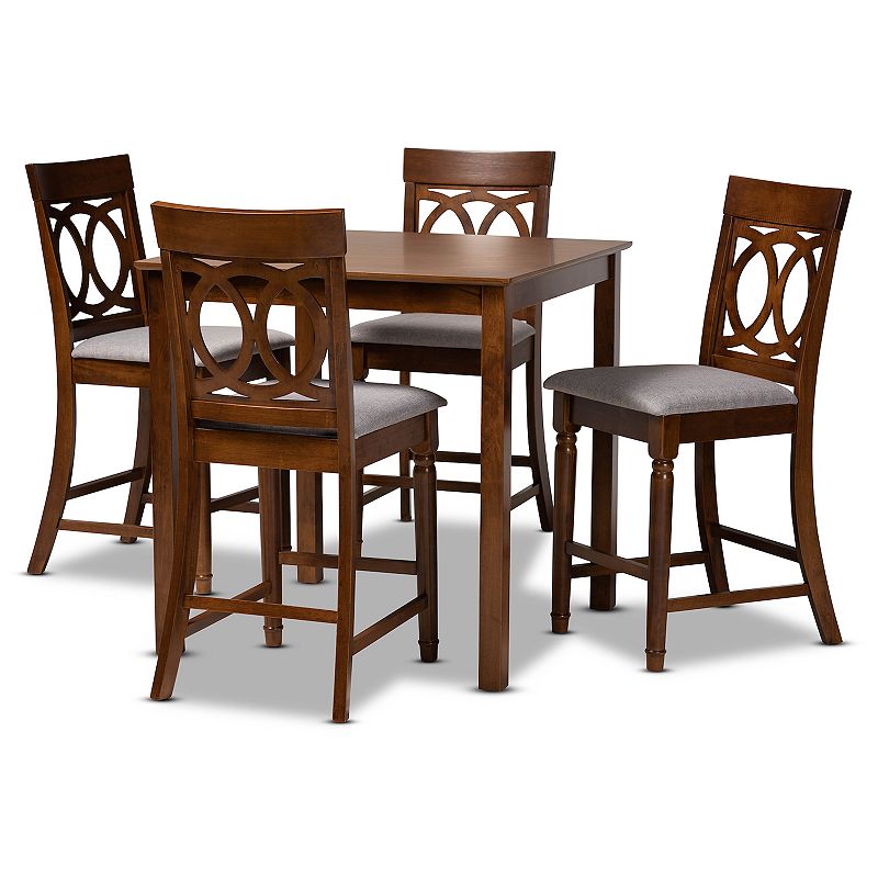 Baxton Studio Verina Pub Table and Chair 5-piece Set