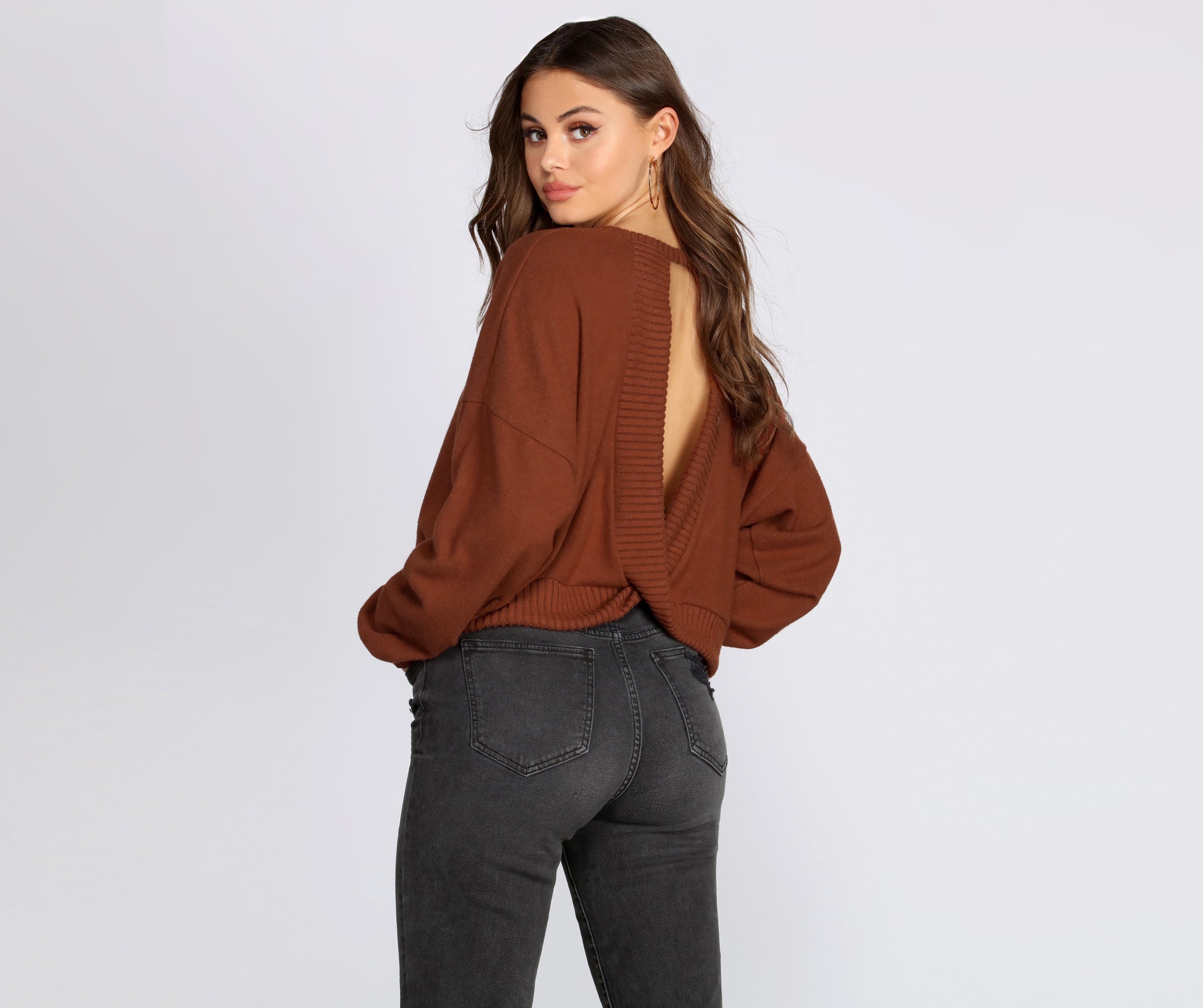 Soft Knit Open Back Top