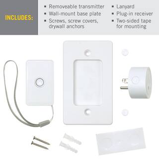 Armacost Lighting Push Button Wireless Remote Control Light Switch White 940008