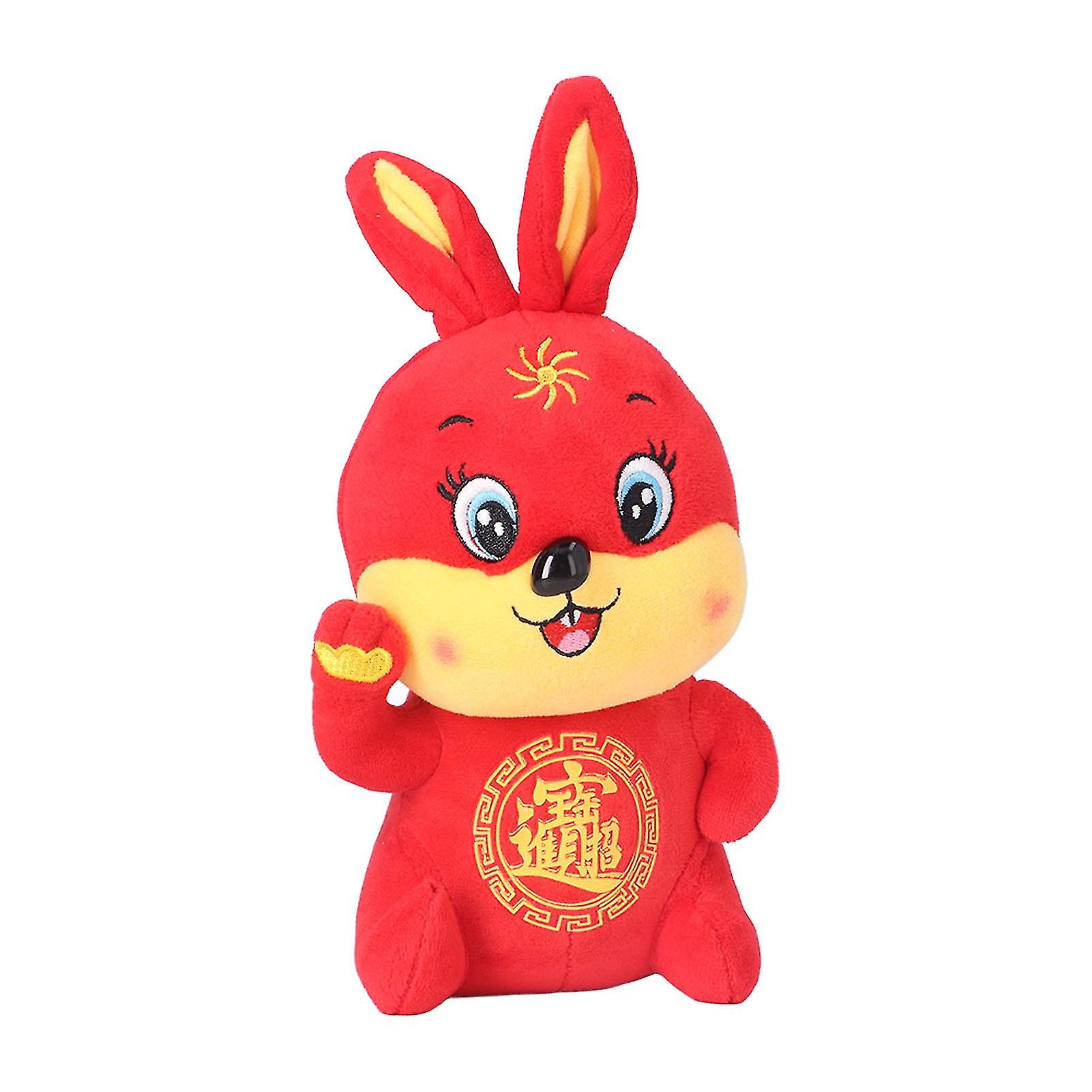 Rabbit Plush Toy Chinese New Year Cute Soft Comfortable Rabbit Mascot Doll Stuffed Plush Toys Type 6