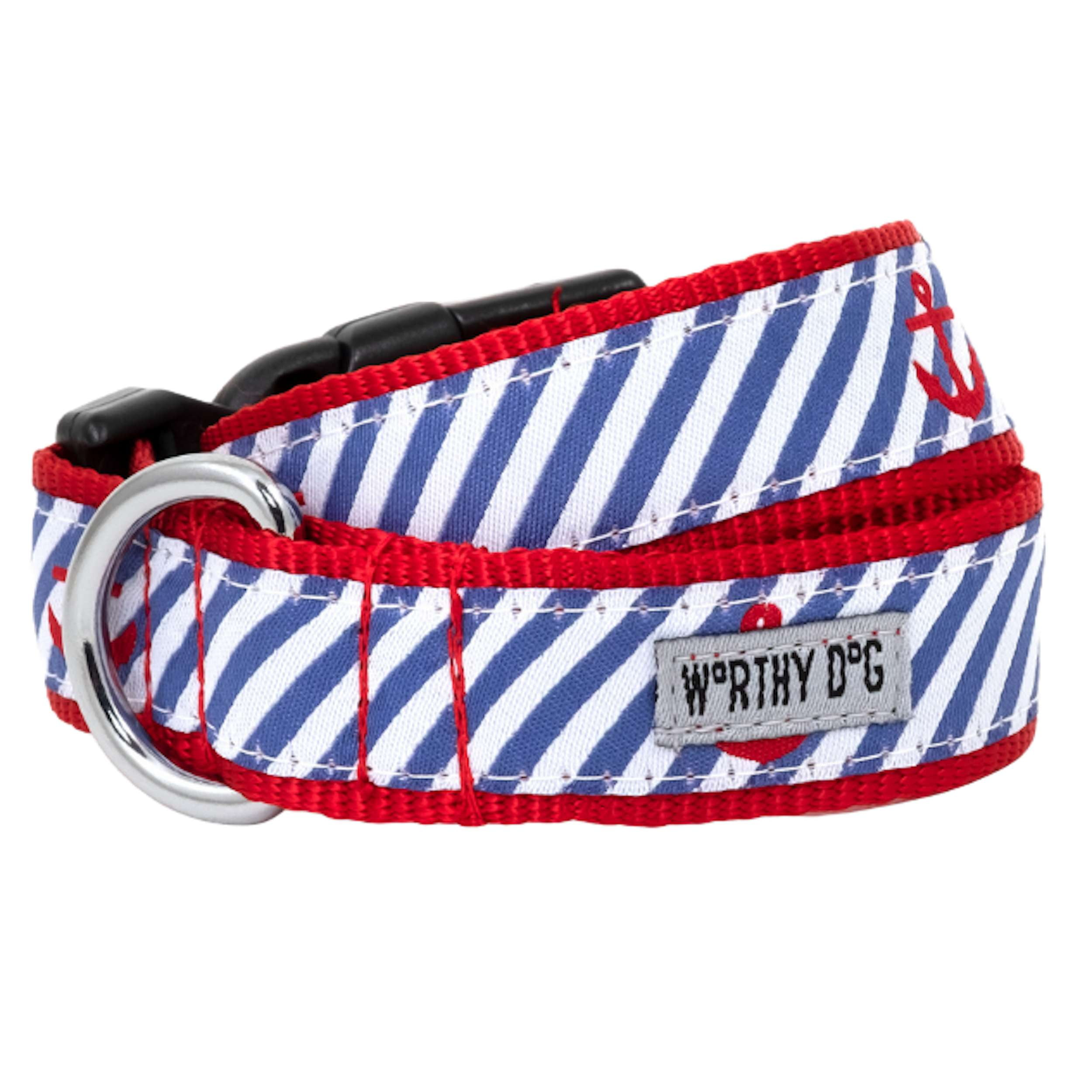 Collar | Navy Stripe Anchors