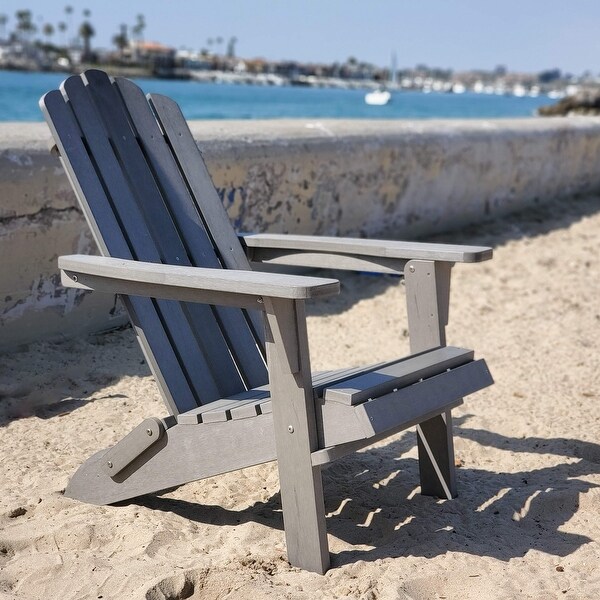 POLYTEAK Classic Collection Folding Adirondack Chair