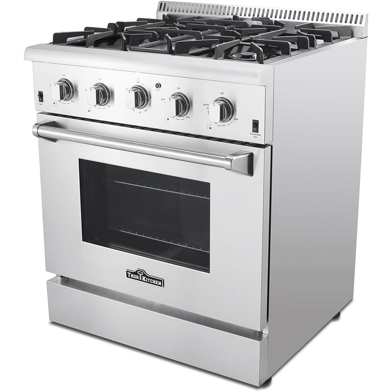 Thor Kitchen 30-inch Freestanding Gas Range with Convection Technology HRG3080U