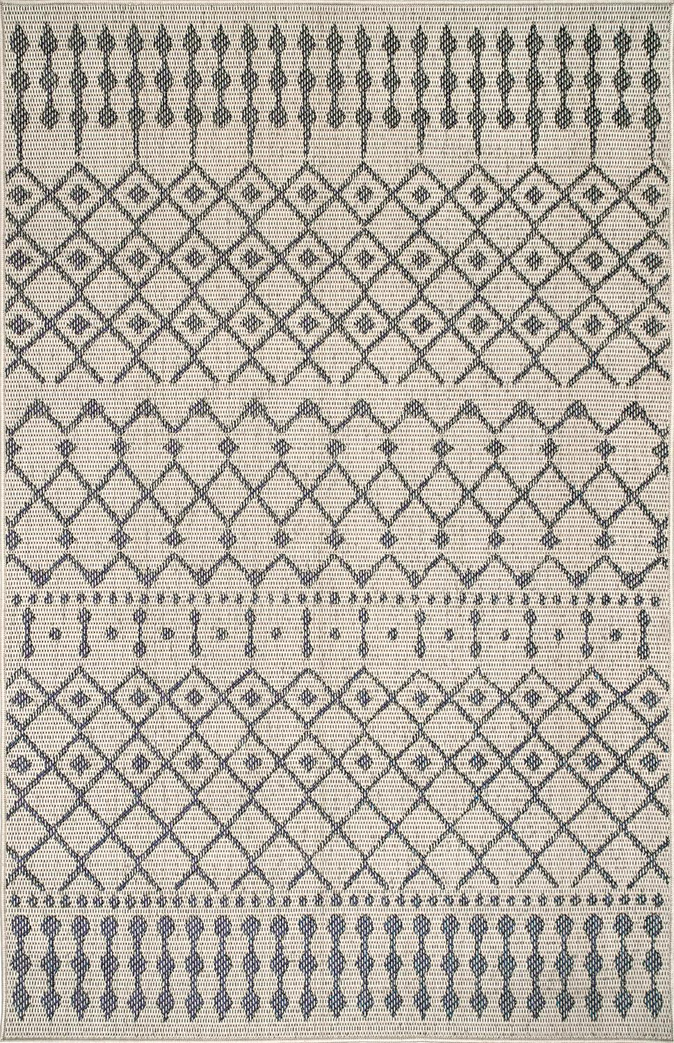 nuLOOM Charter Modern Trellis Indoor/Outdoor Area Rug， 5and#8242; x 8and#8242;， Light Gray