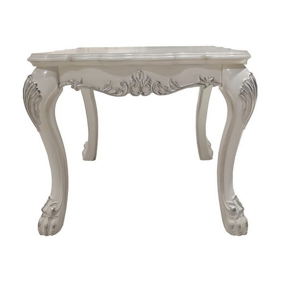 Acme LV01692 Dresden End Table  Antique White Fini...