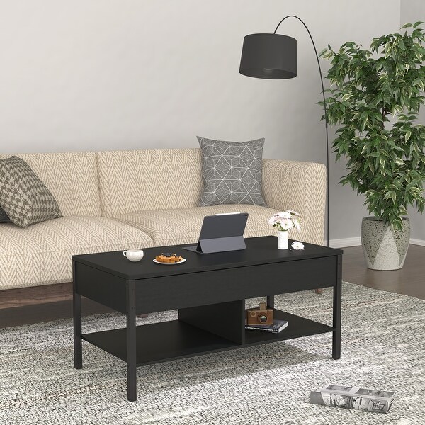 Living Room Lift Top Coffee Table with Hidden Storage - 2 Colors