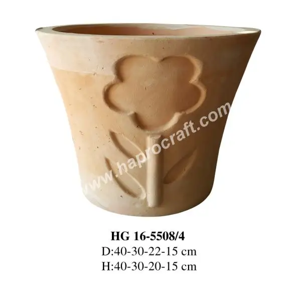 Set of 2 Vietnam Terracotta pot for planter flower pot  garden supplies decorations for home